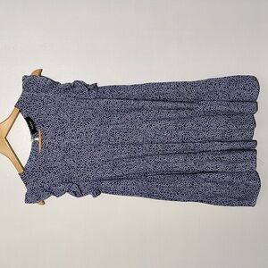 Aakaa Blue Floral Tier Dress Size S